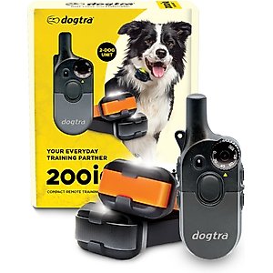 Dogtra 200iQ 2-Dog 1/2 Mile IPX9K Waterproof Vibration & Tone Rechargeable Remote Dog Training Collar, Black & Orange