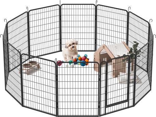 Show full view: Cesicia Outdoor 12-Panel Metal Dog Playpen, Black slide 4 of 7