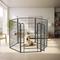 Show in main carousel: Cesicia Indoor & Outdoor 6-Panel Metal Dog Fence, Black slide 5 of 7