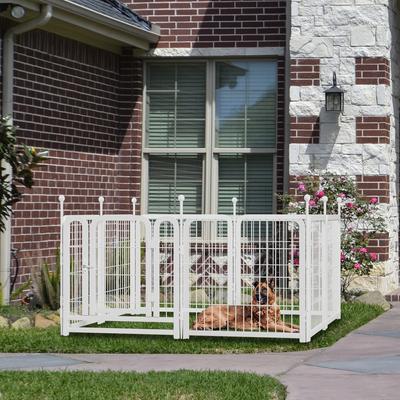 Show full view: Cesicia Indoor & Outdoor Foldable Dog Playpen, White slide 2 of 8