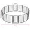 Show in main carousel: Cesicia Outdoor 16-Panel Metal Dog Fence, Black slide 6 of 6