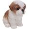 Show in main carousel: Hi-Line Gift Shih Tzu Puppy Statue, Brown & White, 6.5-in slide 5 of 6