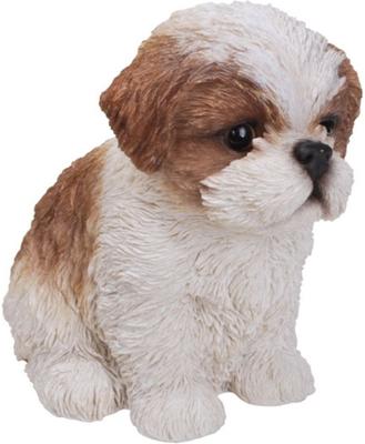Show full view: Hi-Line Gift Shih Tzu Puppy Statue, Brown & White, 6.5-in slide 5 of 6