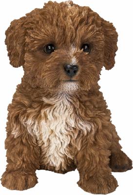 Show full view: Hi-Line Gift Baby Cavapoo Statue, Chocolate, 5.91-in slide 2 of 8