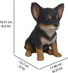 Hi-Line Gift Chihuahua Puppy Statue, Black & Brown, 6.5-in slide 2 of 6