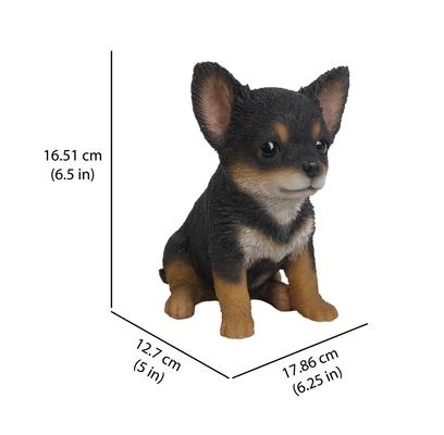 Show full view: Hi-Line Gift Chihuahua Puppy Statue, Black & Brown, 6.5-in slide 7 of 7