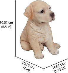 Hi-Line Gift Yellow Labrador Puppy Statue, 6.5-in slide 2 of 6