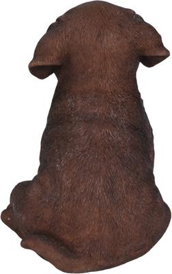Show full view: Hi-Line Gift Chocolate Labrador Puppy Statue, 6.5-in slide 5 of 6