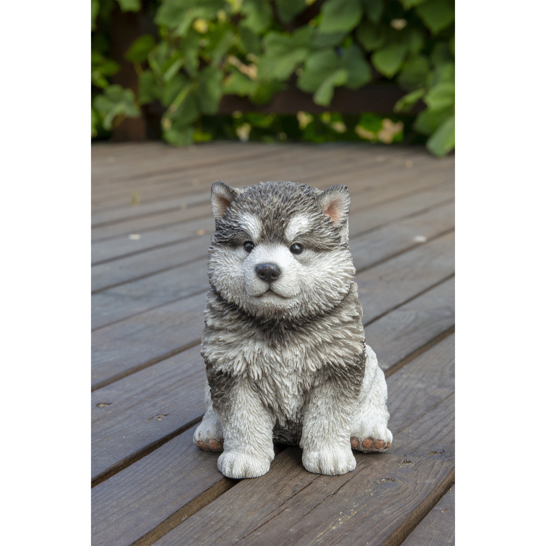 Hi-Line Gift Malamute Puppy Sitting Statue, 6.5-in