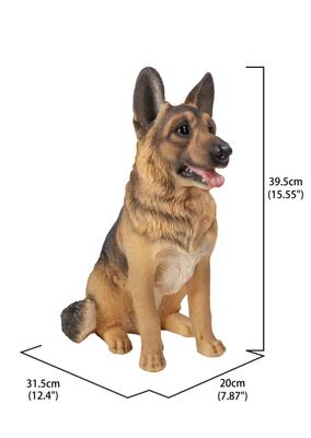 Show full view: Hi-Line Gift German Shepherd Sitting Statue, 15.55-in slide 7 of 7