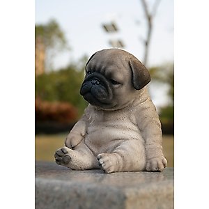 Hi-Line Gift Sleepy Pug Puppy Statue