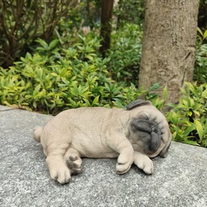 Hi-Line Gift Cozy Sleeping Pug Statue