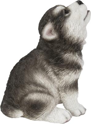 Show full view: Hi-Line Gift Alaskan Malamute Puppy Howling Statue, 6.69-in slide 4 of 8