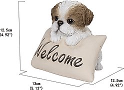 Hi-Line Gift Shih Tzu Statue with Welcome Sign, 4.92-in slide 2 of 6
