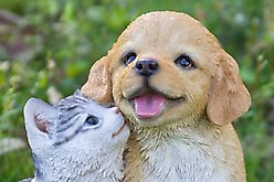 Hi-Line Gift Golden Retriever & Kitten Statue, 7.09-in slide 2 of 7