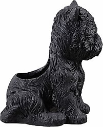 Hi-Line Gift White Terrier Flower Planter, Gray, 13.8-in slide 2 of 9