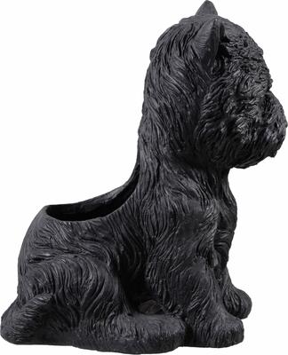 Show full view: Hi-Line Gift White Terrier Flower Planter, Gray, 13.8-in slide 4 of 9