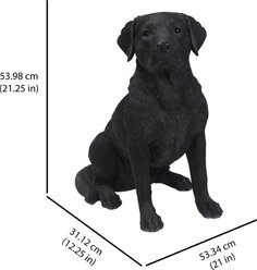 Hi-Line Gift Noble Black Labrador Sitting Statue, 21.25-in slide 2 of 6