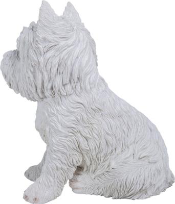 Show full view: Hi-Line Gift Sitting White Terrier Statue, 12-in slide 3 of 5