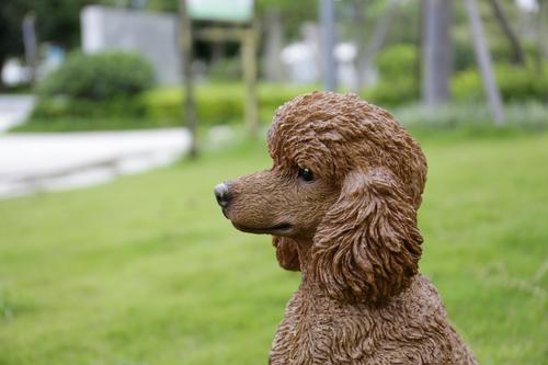 Show full view: Hi-Line Gift Brown Sitting Poodle Statue, 19.09-in slide 7 of 8