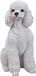 Hi-Line Gift White Poodle Sitting, 19-in