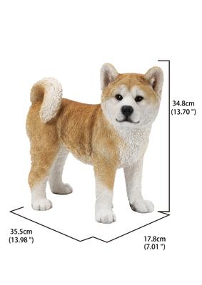 Show full view: Hi-Line Gift Akita Dog Standing Statue, 13.7-in slide 7 of 8