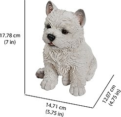 Hi-Line Gift White Terrier Puppy Statue, 7-in slide 2 of 6