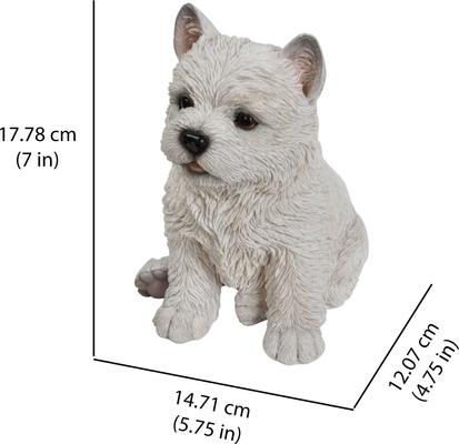 Show full view: Hi-Line Gift White Terrier Puppy Statue, 7-in slide 6 of 6