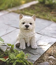 Hi-Line Gift White Terrier Puppy Statue, 7-in