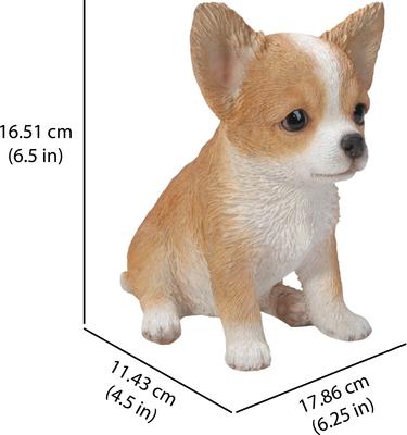 Show full view: Hi-Line Gift Chihuahua Puppy Statue, Brown & White, 6.5-in slide 6 of 6