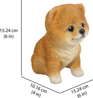Show full view: Hi-Line Gift Pomeranian Puppy Statue, 6-in slide 6 of 6