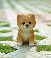 Hi-Line Gift Pomeranian Puppy Statue, 6-in