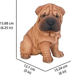 Hi-Line Gift Shar Pei Puppy Statue, 6.25-in slide 2 of 6