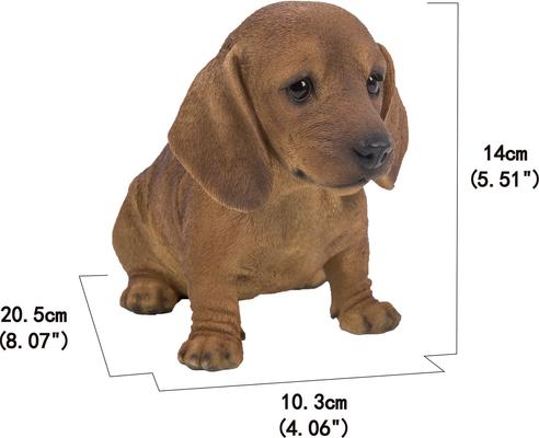 Show full view: Hi-Line Gift Brown Dachshund Sitting Statue, 5.51-in slide 8 of 8