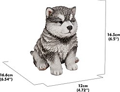 Hi-Line Gift Malamute Puppy Sitting Statue, 6.5-in slide 2 of 8