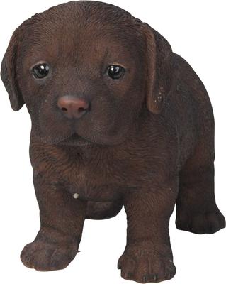 Show full view: Hi-Line Gift Standing Chocolate Labrador Puppy Statue, 6-in slide 2 of 5