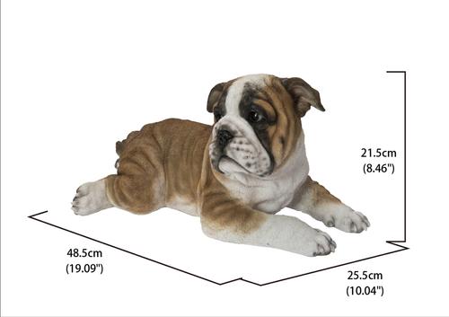 Show full view: Hi-Line Gift Lying Down Bulldog Pup Statue, 8.46-in slide 7 of 8