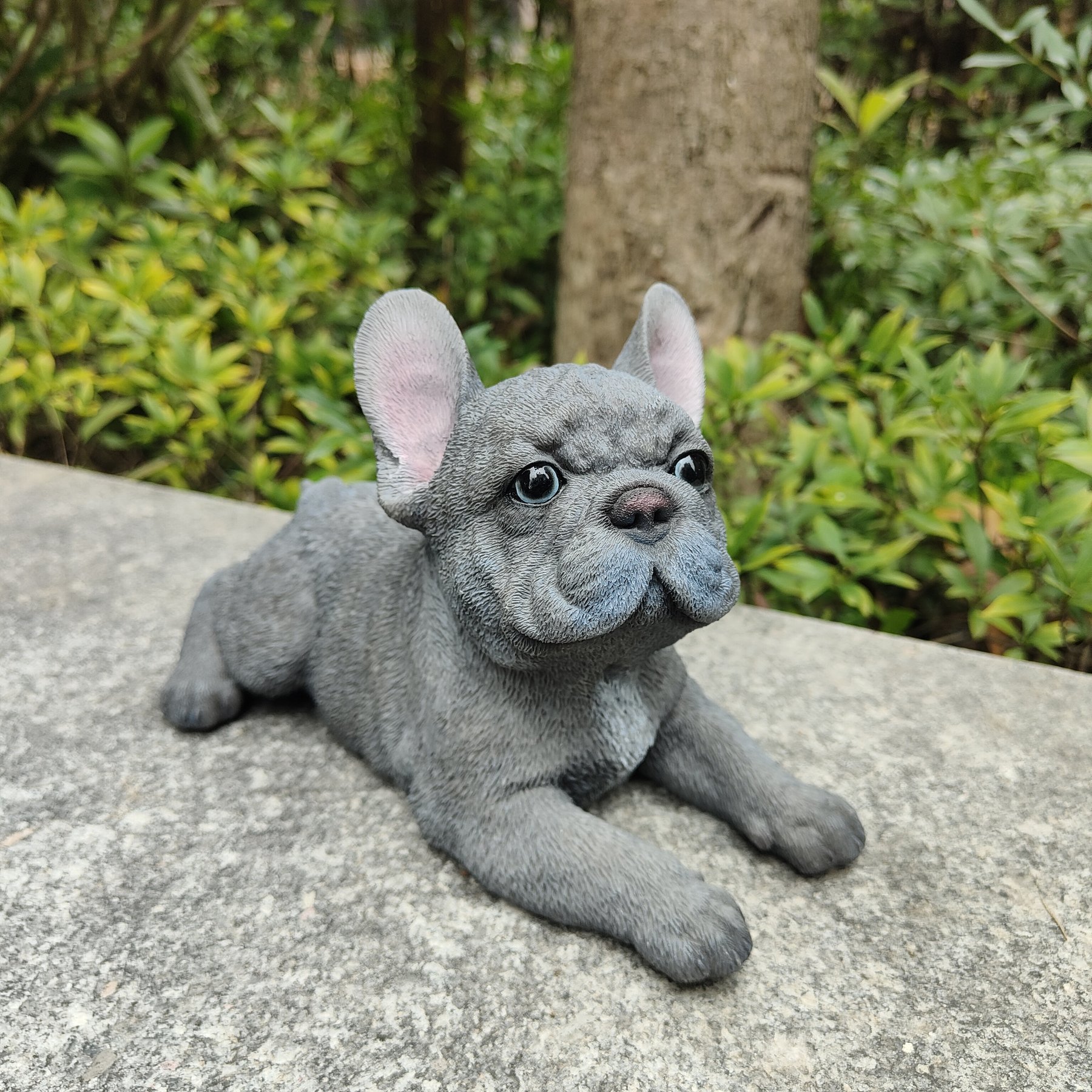 Hi-Line Gift Lying Down Blue French Bulldog Figurine
