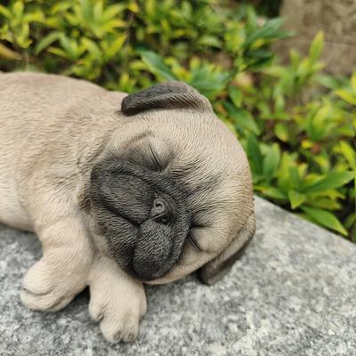 Show full view: Hi-Line Gift Cozy Sleeping Pug Statue slide 6 of 8
