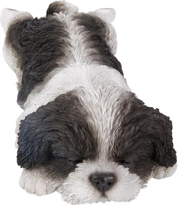 Show full view: Hi-Line Gift Black/White Shih Tzu Puppy Sleeping Statue slide 2 of 8