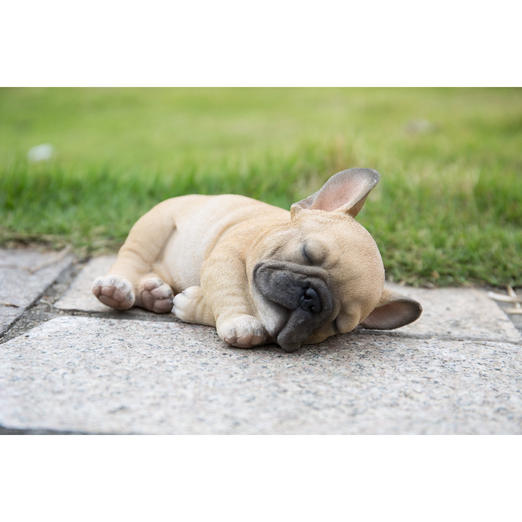 Hi-Line Gift Sleeping Pug Puppy Statue, Brown & Black