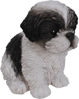 Show full view: Hi-Line Gift Shih Tzu Puppy Statue, Black & White, 6.5-in slide 3 of 5