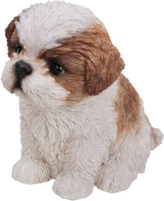 Show full view: Hi-Line Gift Shih Tzu Puppy Statue, Brown & White, 6.5-in slide 4 of 6