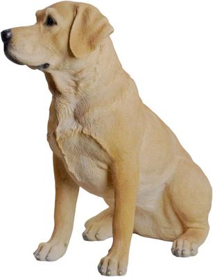 Show full view: Hi-Line Gift Labrador Retriever Sitting Statue, Yellow, 21.25-in slide 4 of 5