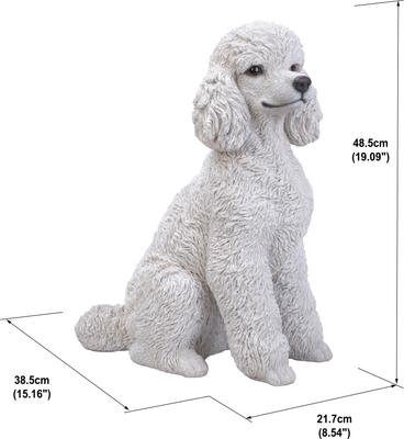 Show full view: Hi-Line Gift White Poodle Sitting, 19-in slide 5 of 5