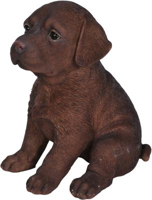 Show full view: Hi-Line Gift Chocolate Labrador Puppy Statue, 6.5-in slide 4 of 6