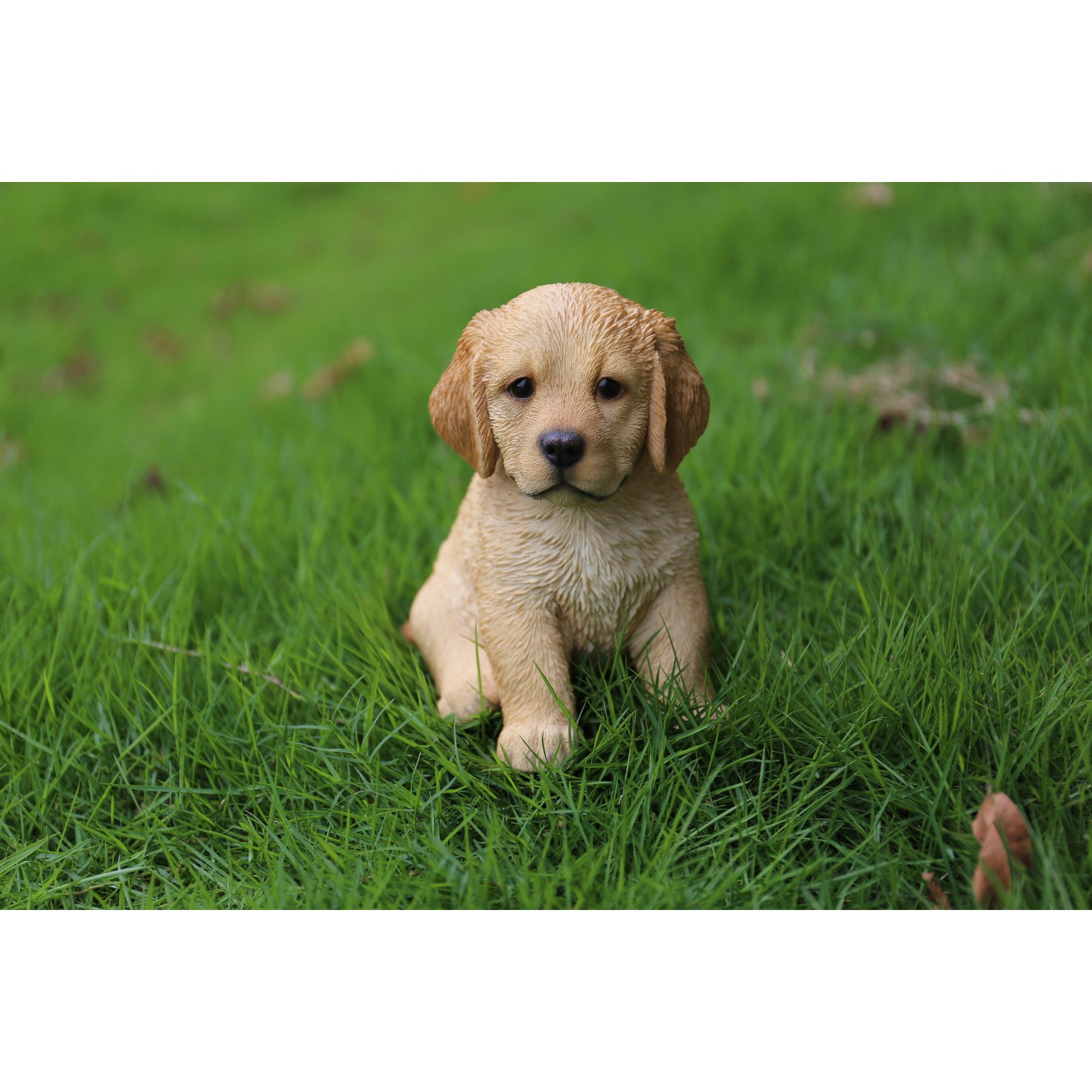 Hi-Line Gift Sitting Golden Retriever Puppy Statue, 6.5-in