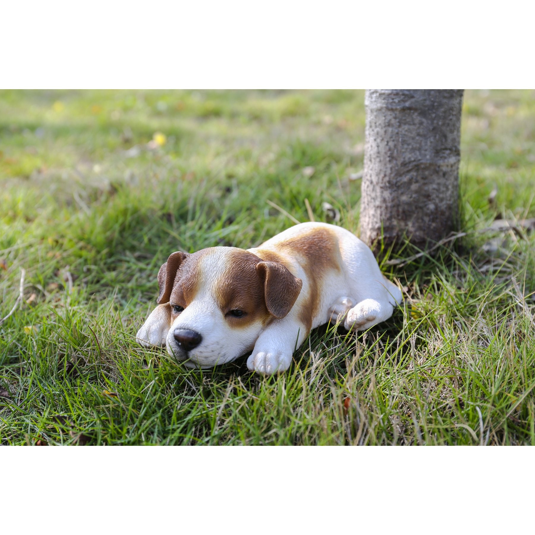 Hi-Line Gift Jack Russell Puppy Sleeping Statue
