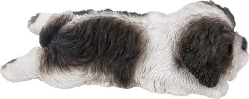 Show full view: Hi-Line Gift Black/White Shih Tzu Puppy Sleeping Statue slide 3 of 8