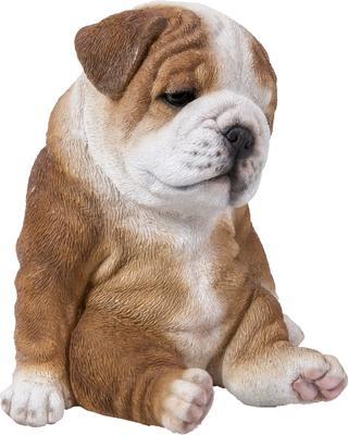 Show full view: Hi-Line Gift Sitting Sleepy Bulldog Puppy Statue, 7-in slide 4 of 6